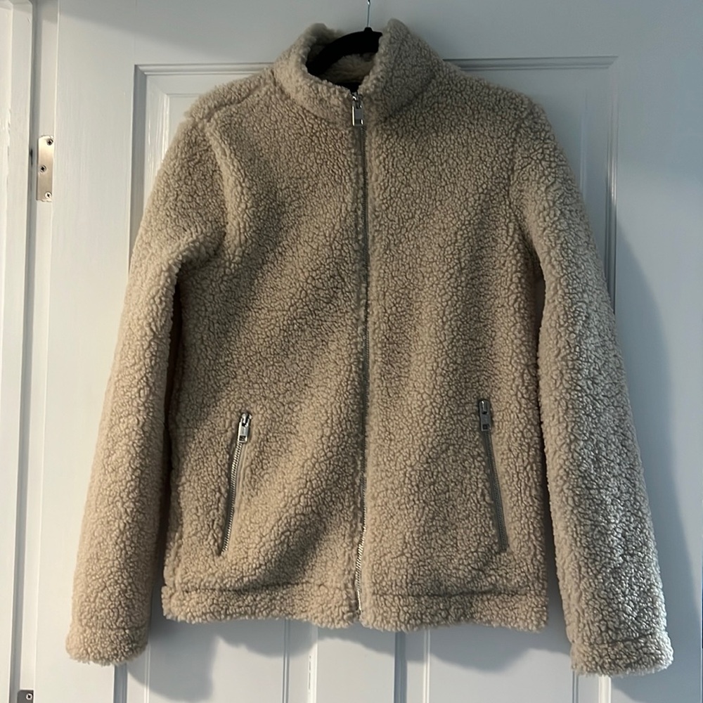 H & M soft zip up jacket with pickets